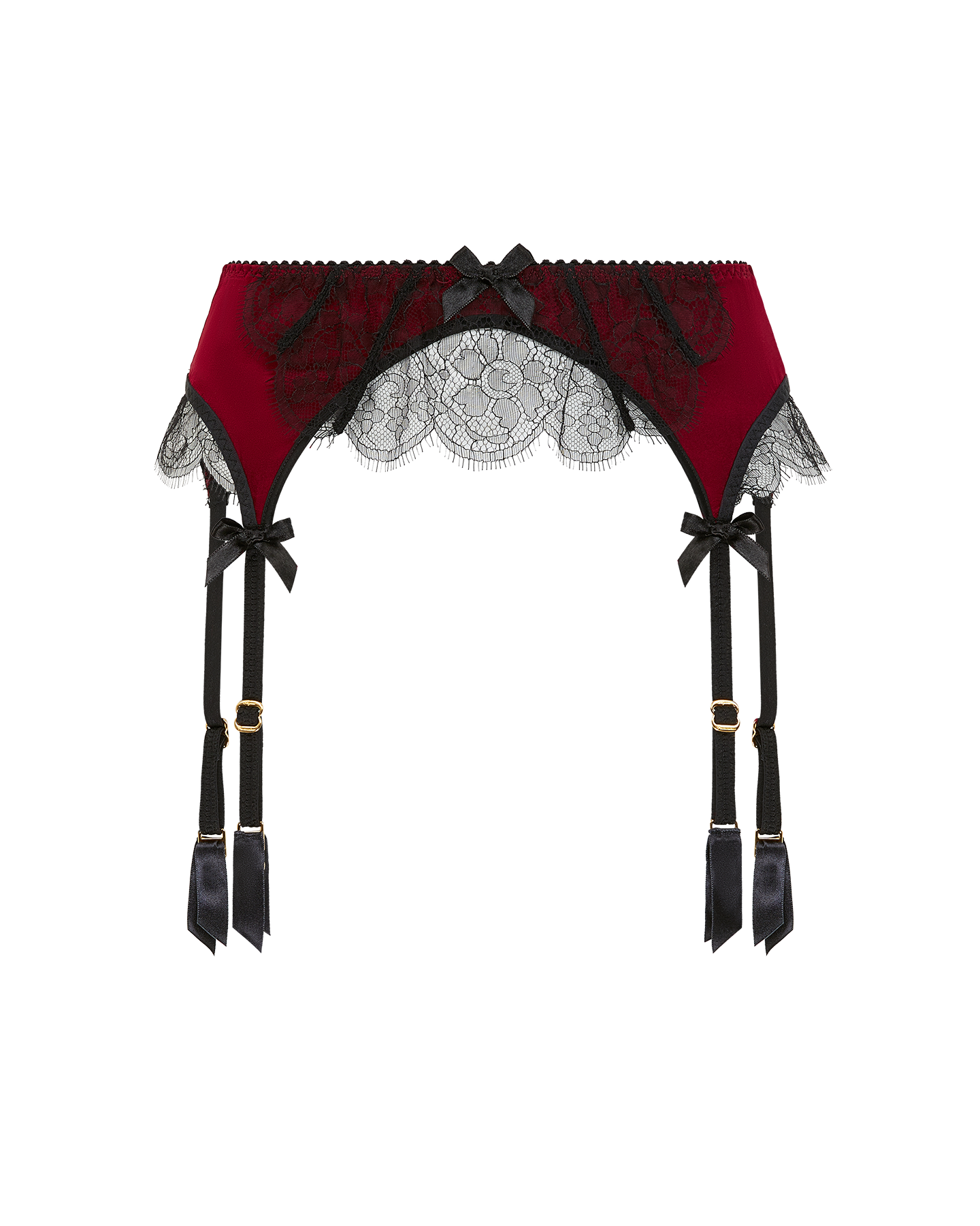Sammi Suspender in Burgundy/Black | By Agent Provocateur