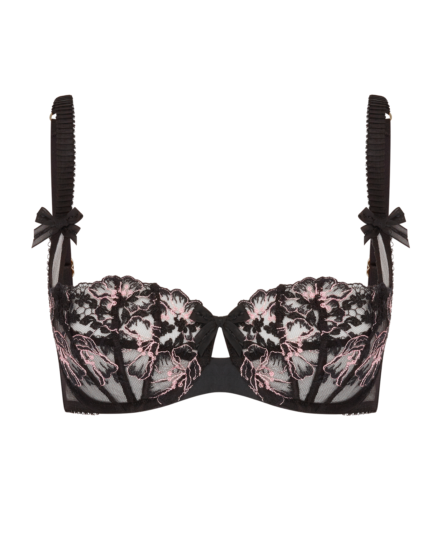Lana Balcony Non Padded Bra in Black/Pink | By Agent Provocateur New In