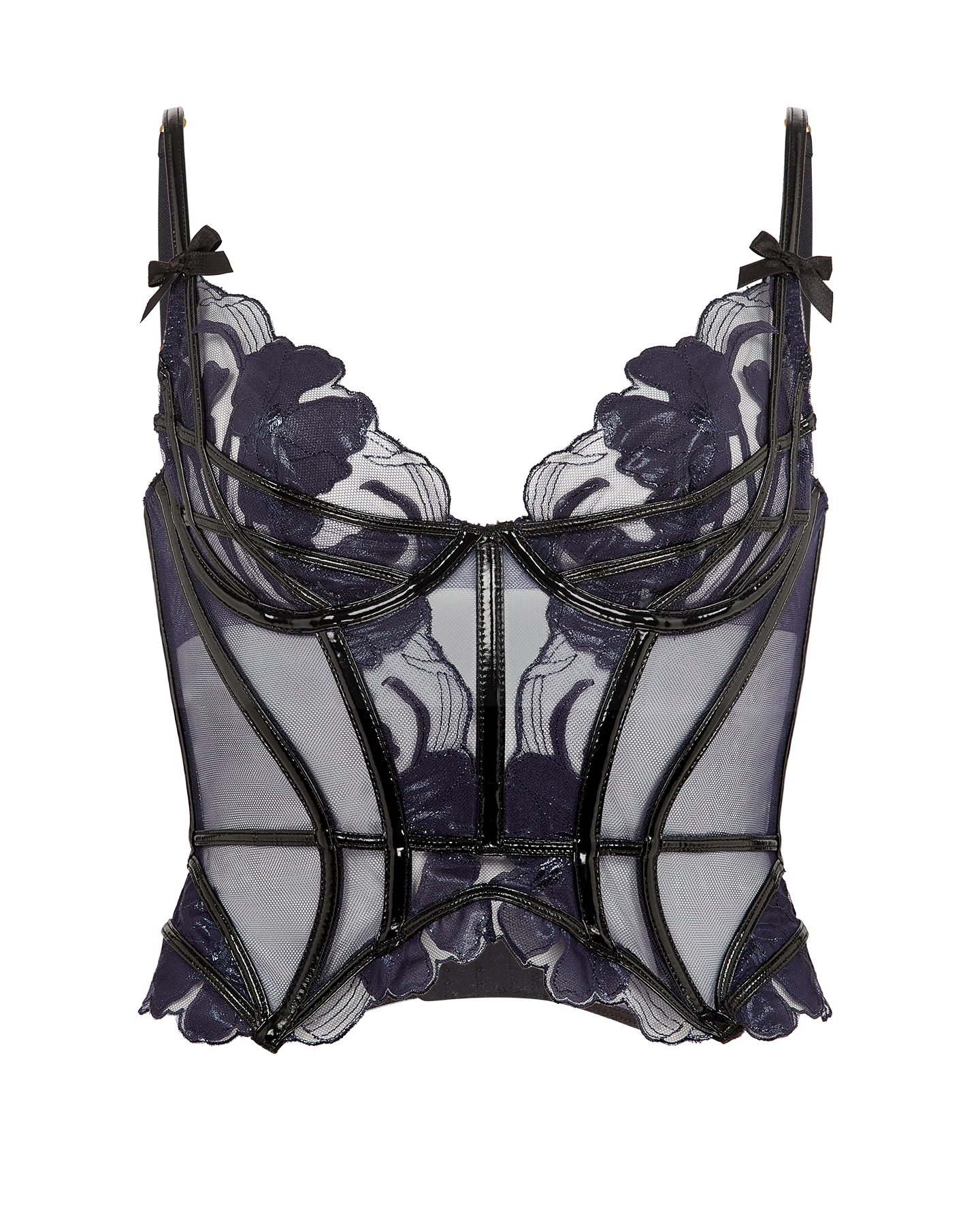 Felicitie Bustier in Navy/Black| By Agent Provocateur