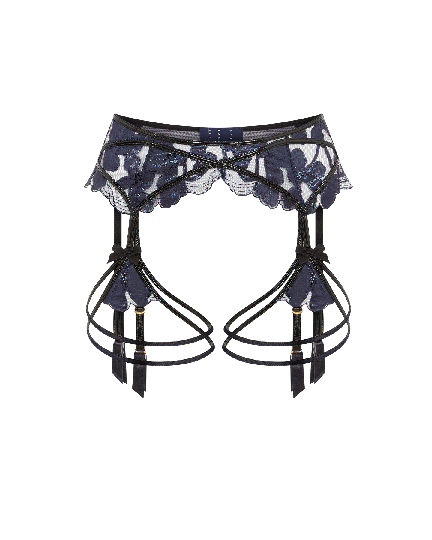 Felicitie Suspender in Navy/Black| By Agent Provocateur