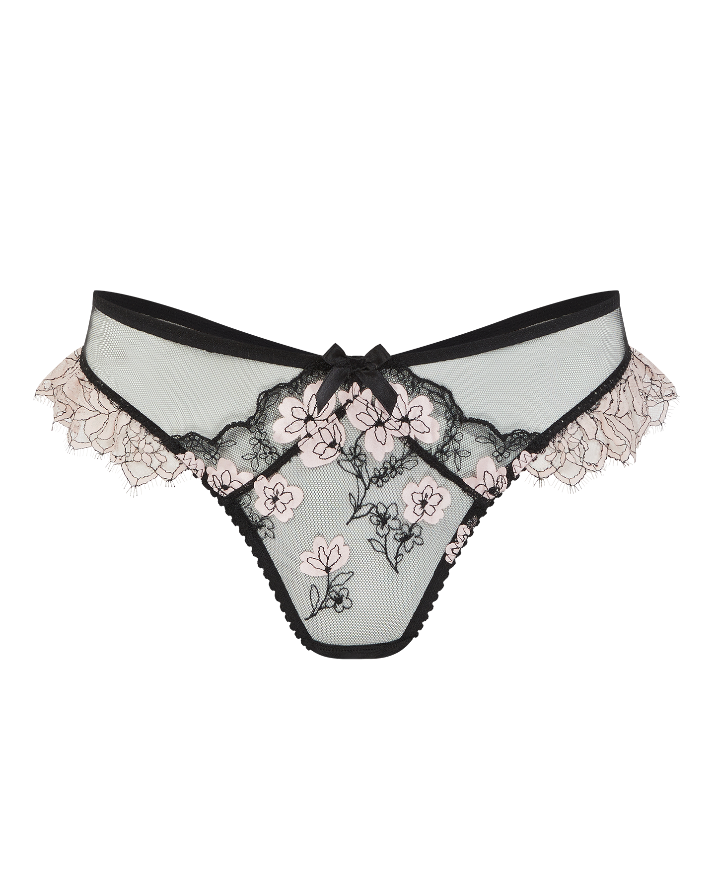 Andiee Thong in Black/Baby Pink | By Agent Provocateur