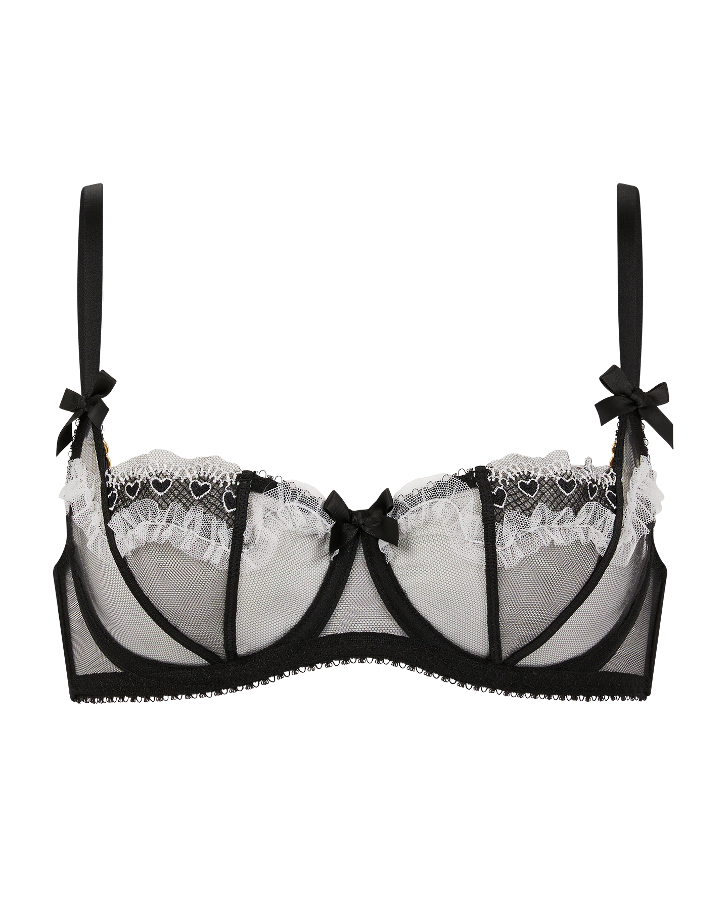 Claramae Balconette Underwired Bra in Black/Cream | By Agent Provocateur