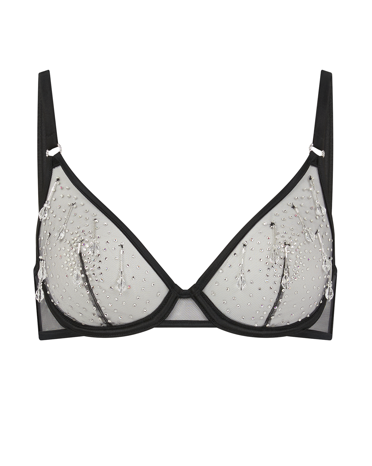 Lunessa Plunge Underwired Bra in Black/Clear | By Agent Provocateur