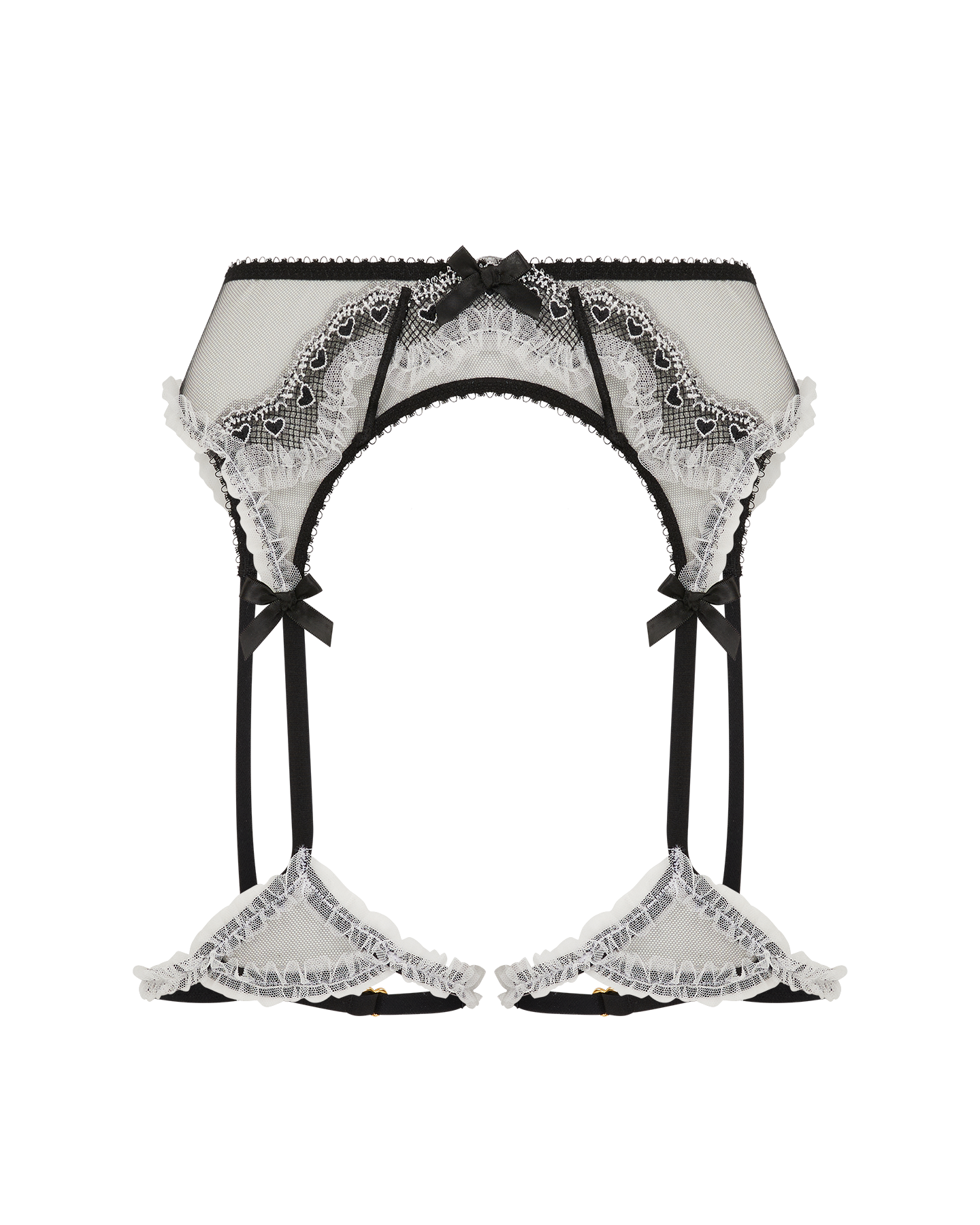 Claramae Suspender in Black/Cream | By Agent Provocateur