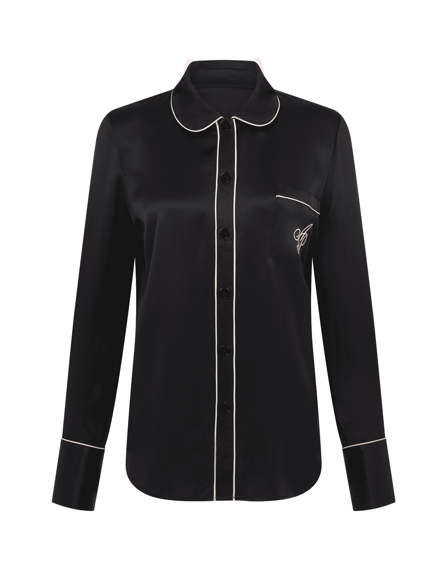 【AGENT PROVOCATEUR】classic pyjama シャツ Classic Pyjama Shirt in Black | Agent Provocateur All Nightwear