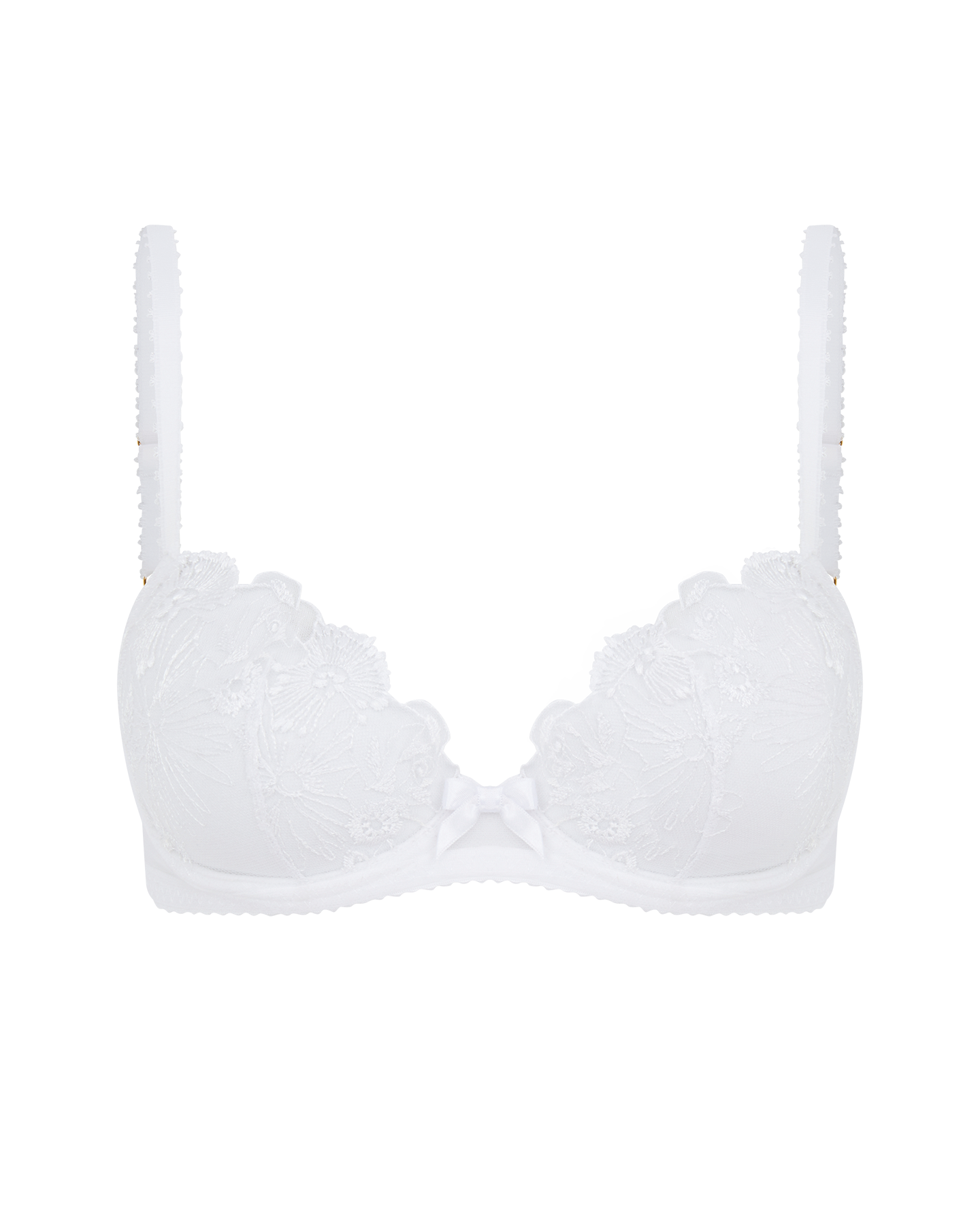 Jayce Plunge Underwired Bra in White