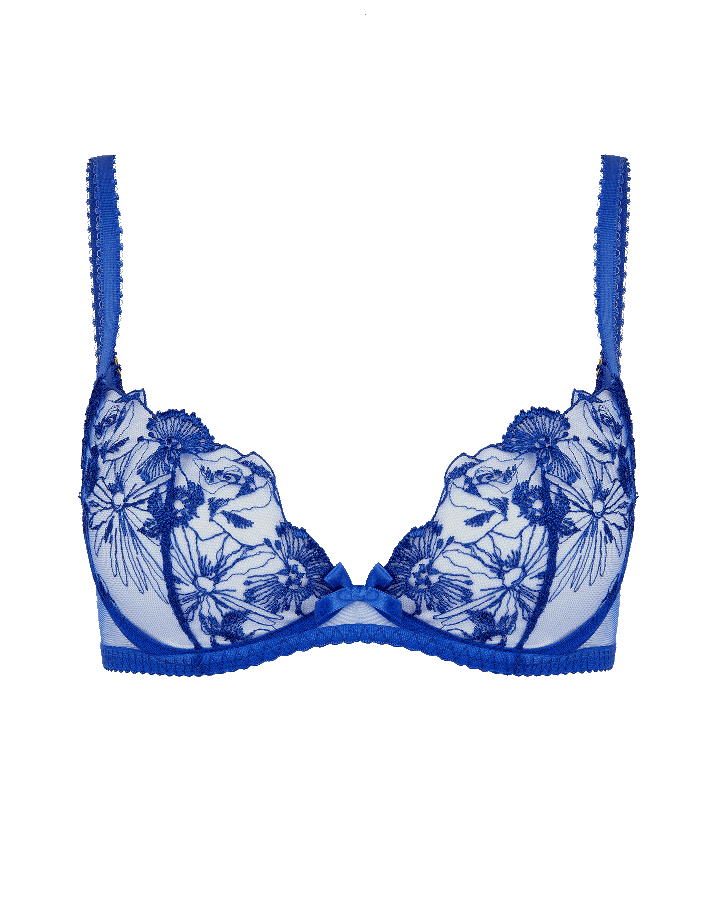 Jayce Plunge Underwired Bra In Cobalt By Agent Provocateur