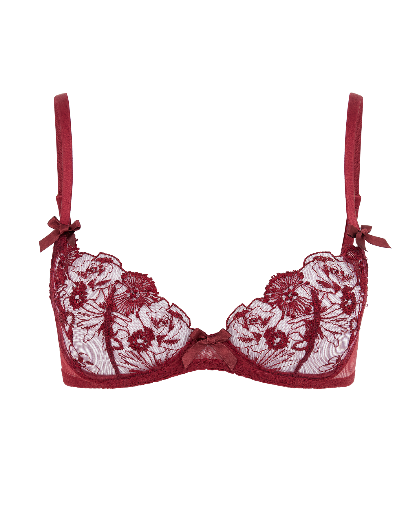 Agent Provocateur ランジェリー Jayce Plunge Underwired Bra in Burgundy | By Agent Provocateur