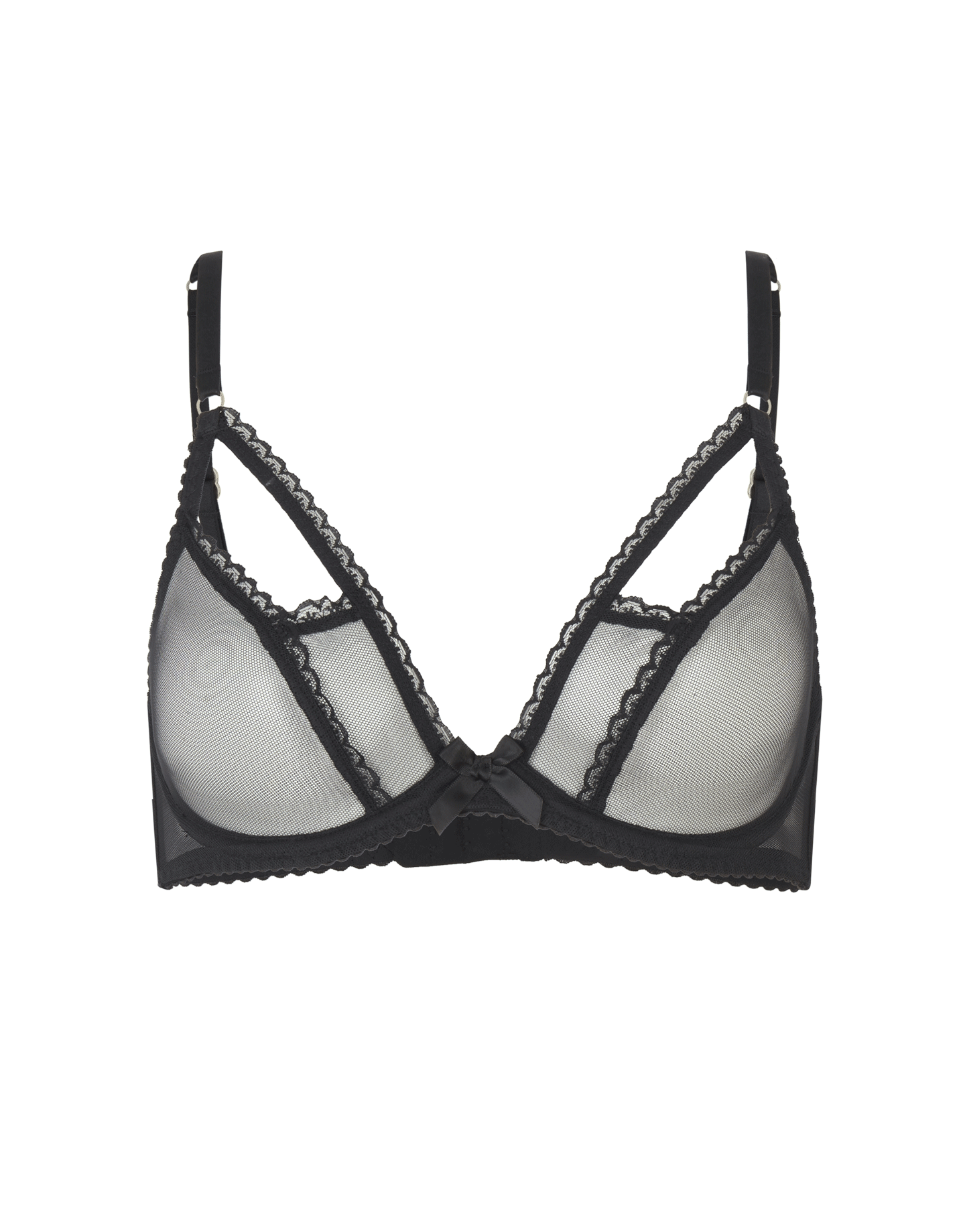 Fia Plunge Underwired Bra in Black | Agent Provocateur Outlet
