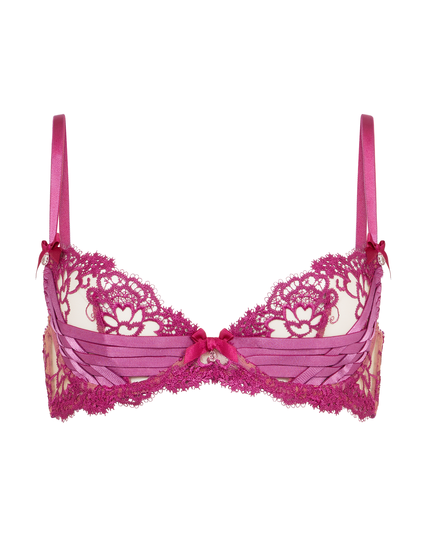 Dioni Plunge Underwired Bra in Magenta | By Agent Provocateur