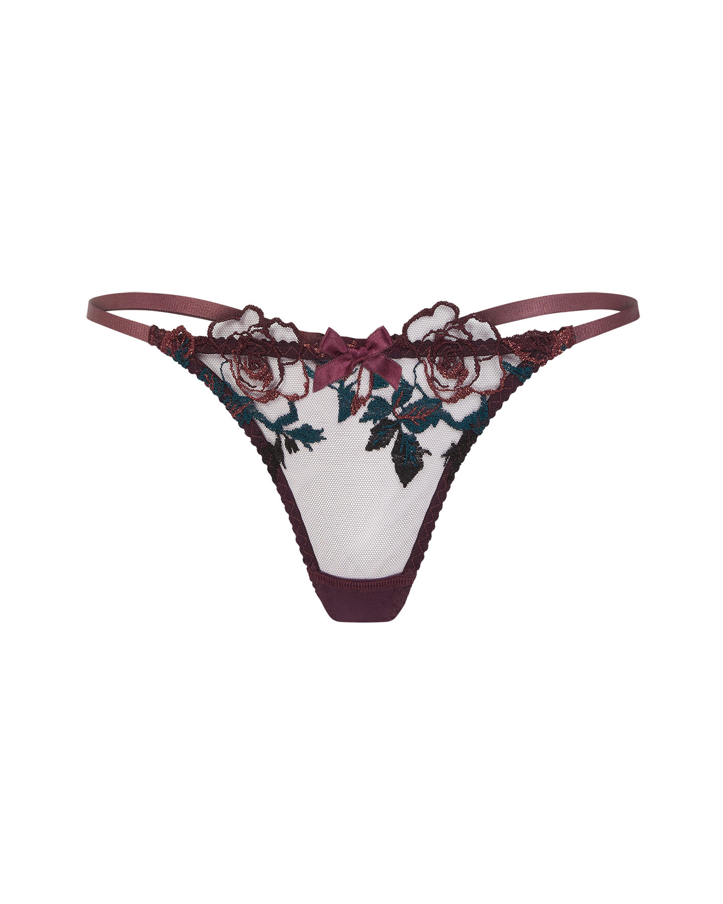 Callypso Thong in Plum/Green | By Agent Provocateur