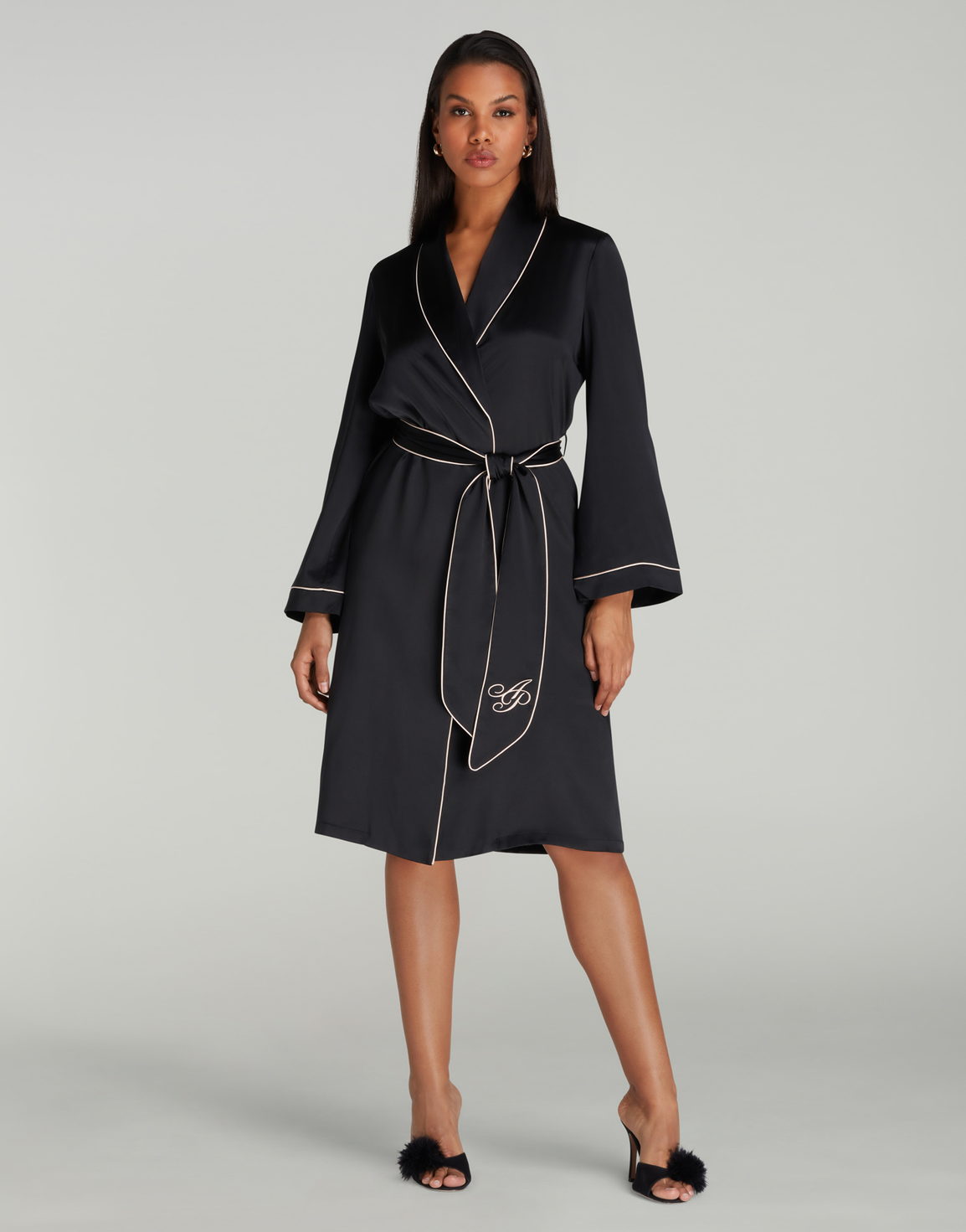 Classic PJ Dressing Gown Black | Agent Provocateur