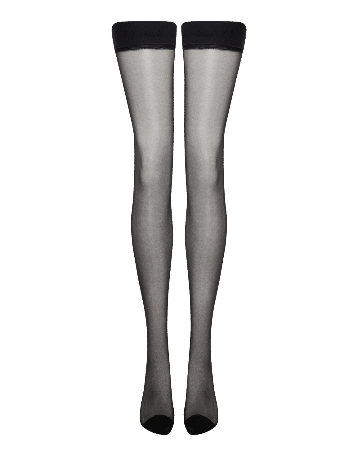 Seam & Heel Holdups Black | Agent Provocateur