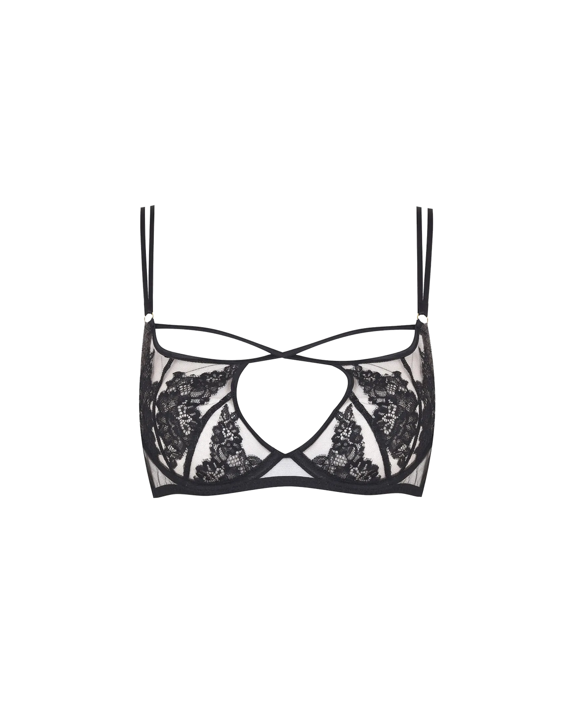 Demelza Plunge Underwired Bra Black | Agent Provocateur