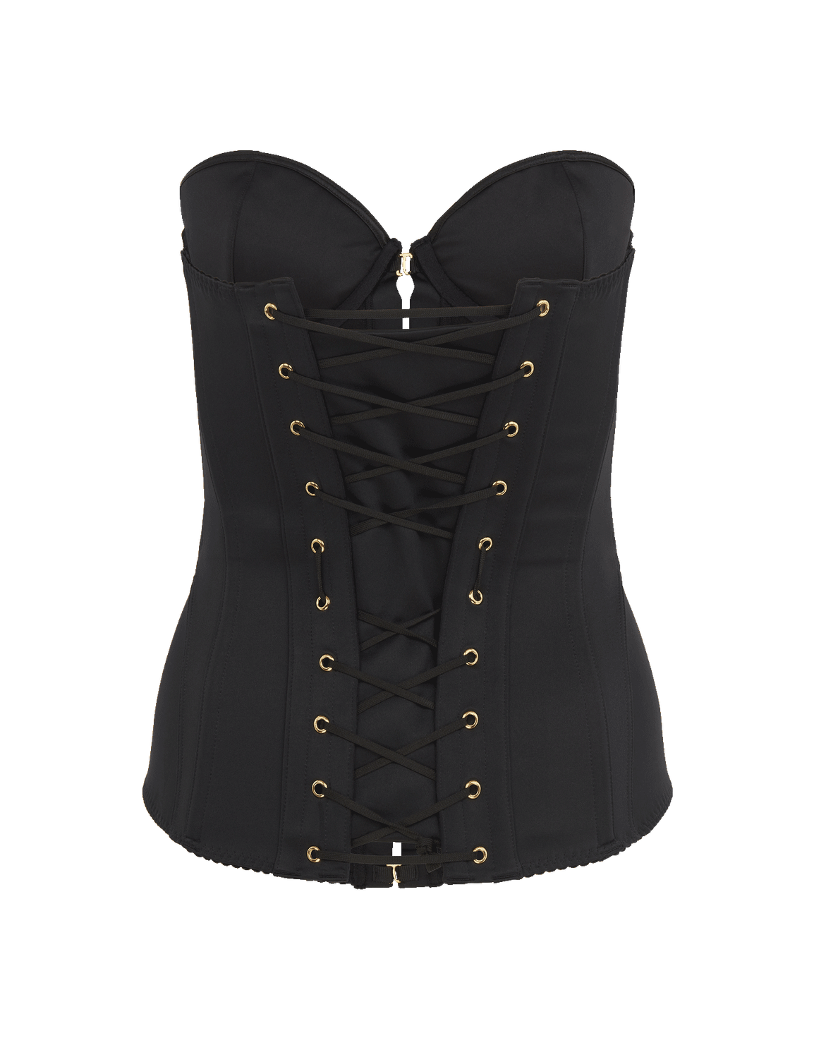 Mercy Satin Corset Black | Agent Provocateur