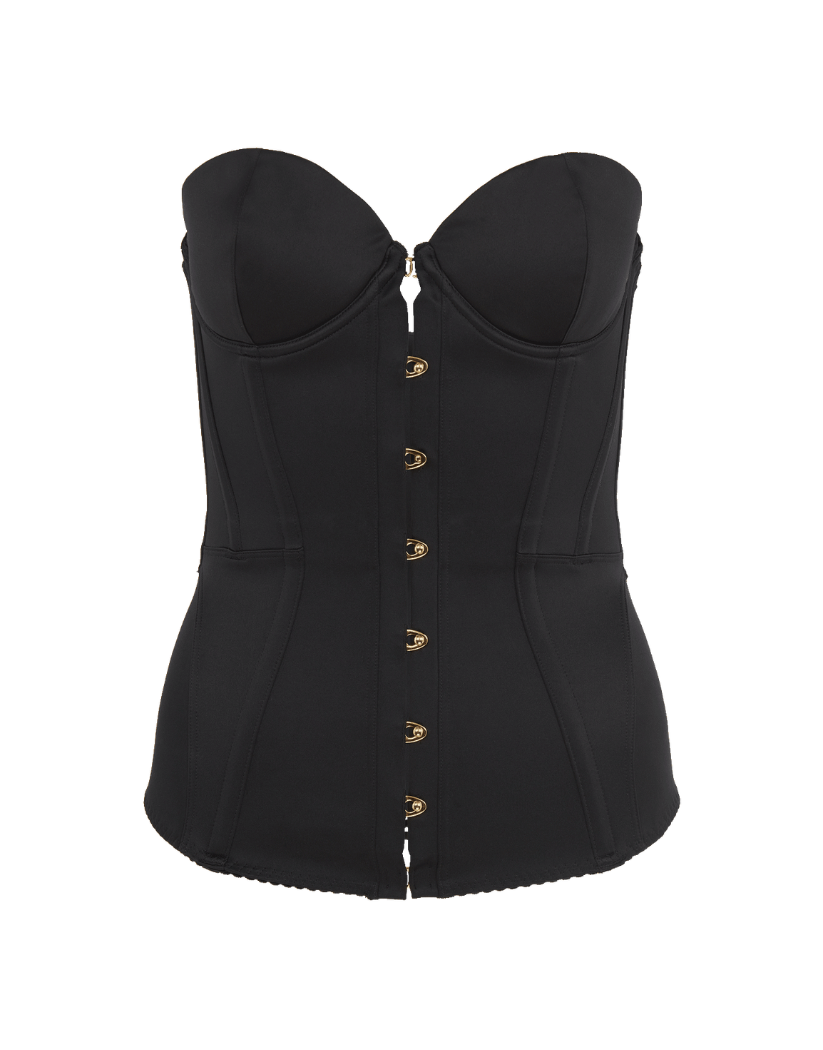 Mercy Satin Corset Black | Agent Provocateur