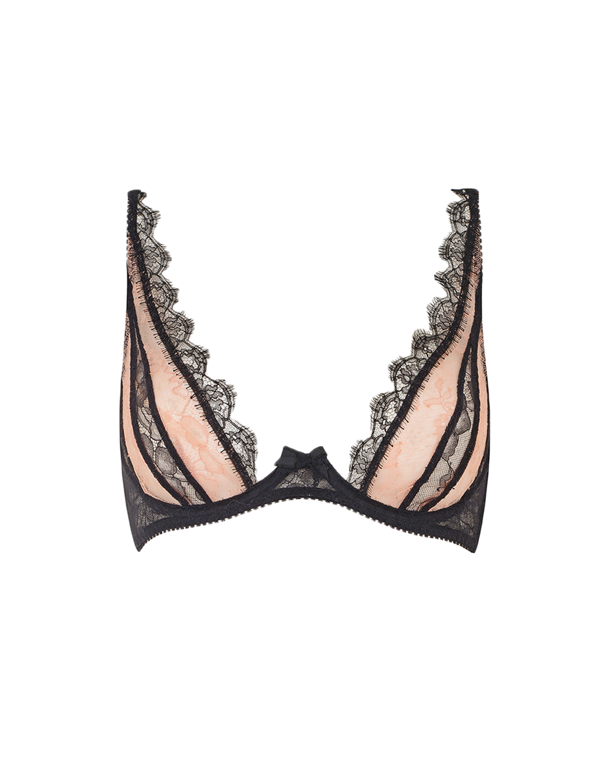 Saffi High Apex Bra Black/Nude | Agent Provocateur