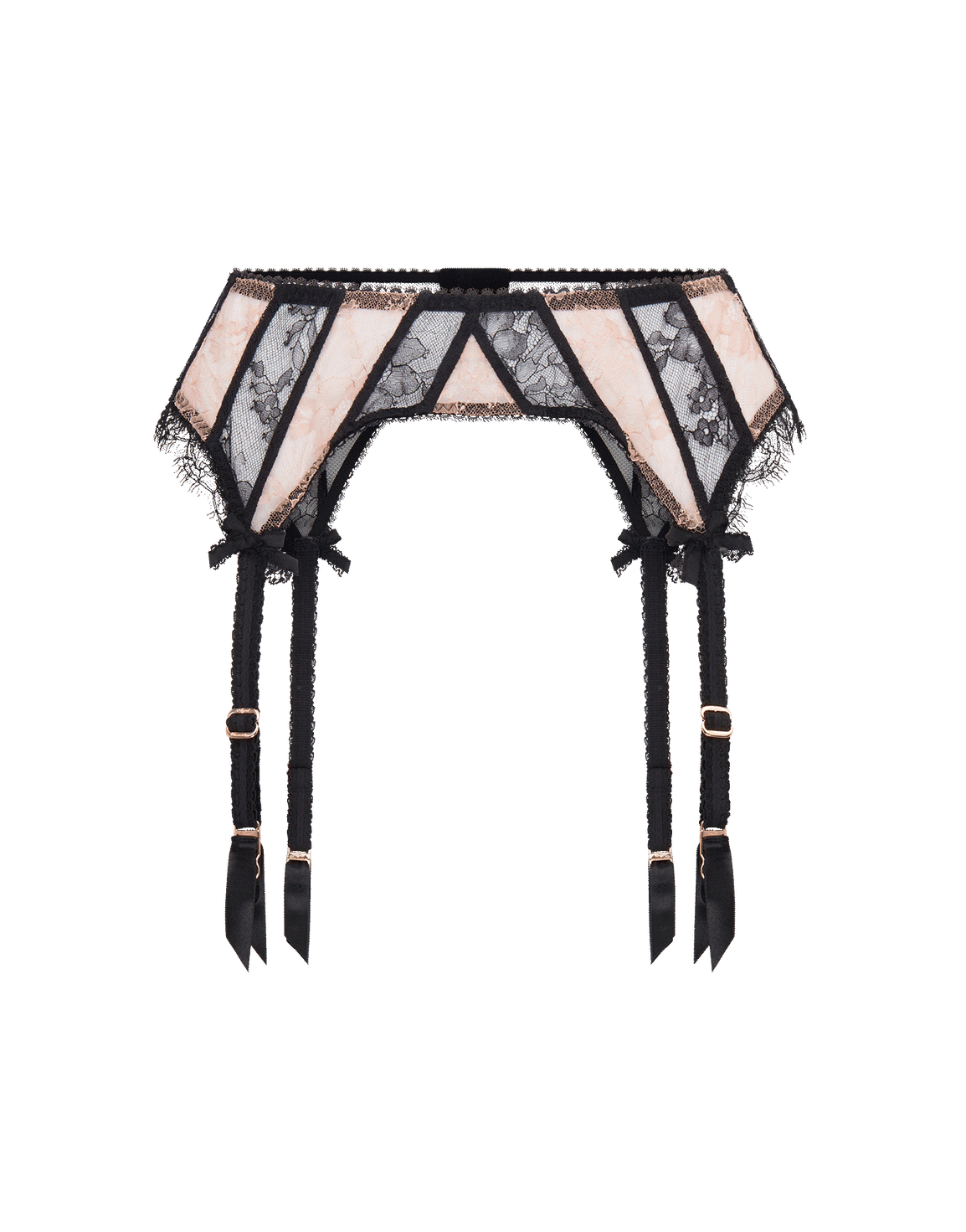 Saffi Suspender Black/Nude | Agent Provocateur