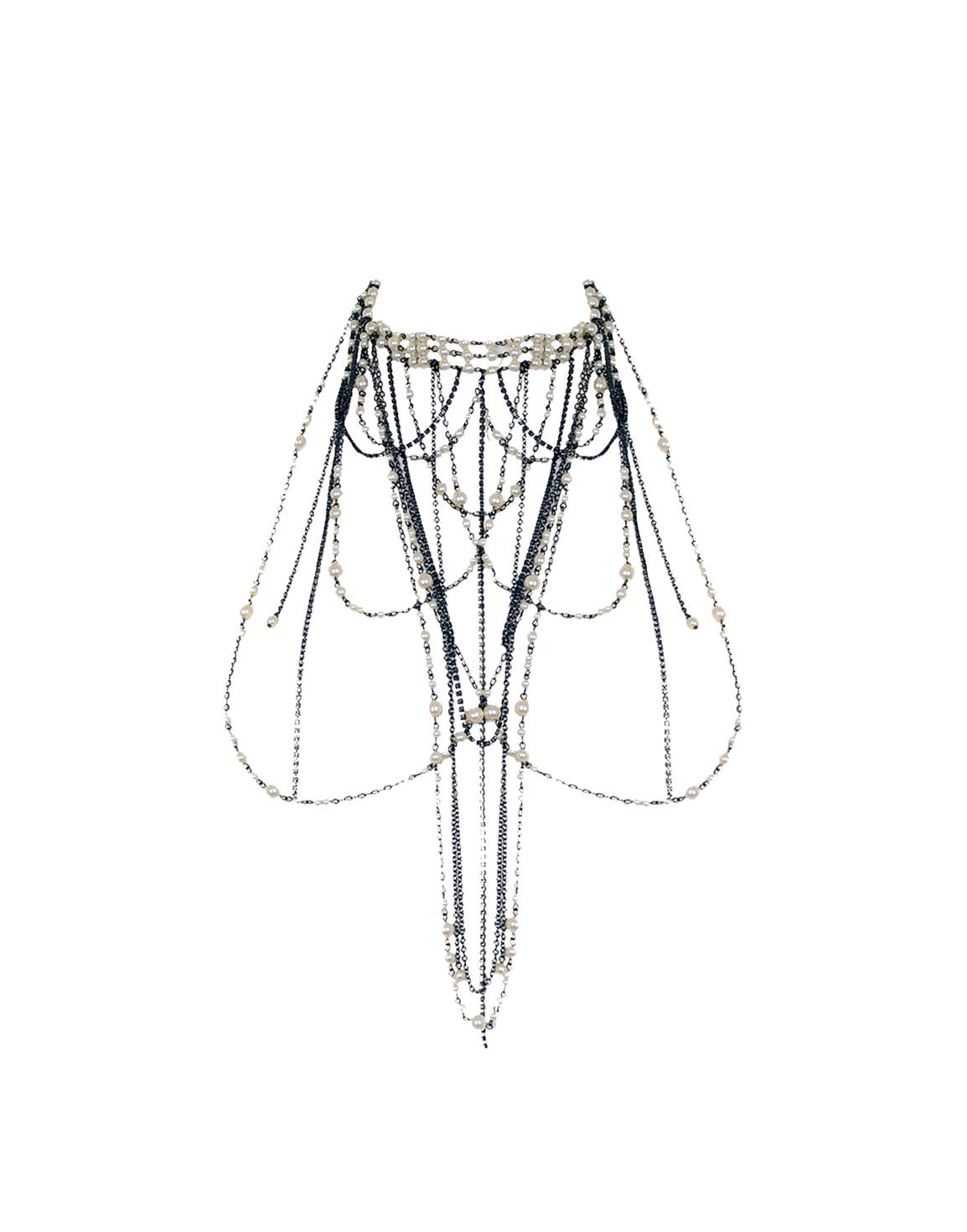 Lulu Chain Bra Gunmetal/Pearl | Agent Provocateur