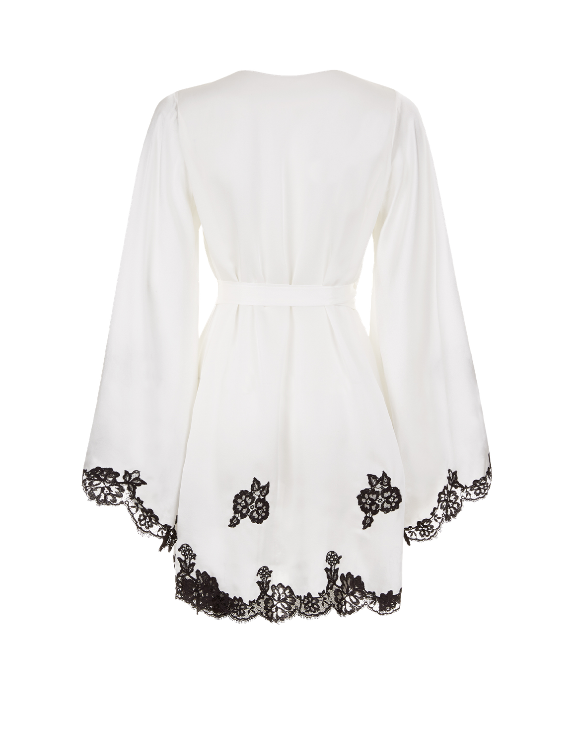 Gulia Short Kimono Ivory/Black | Agent Provocateur