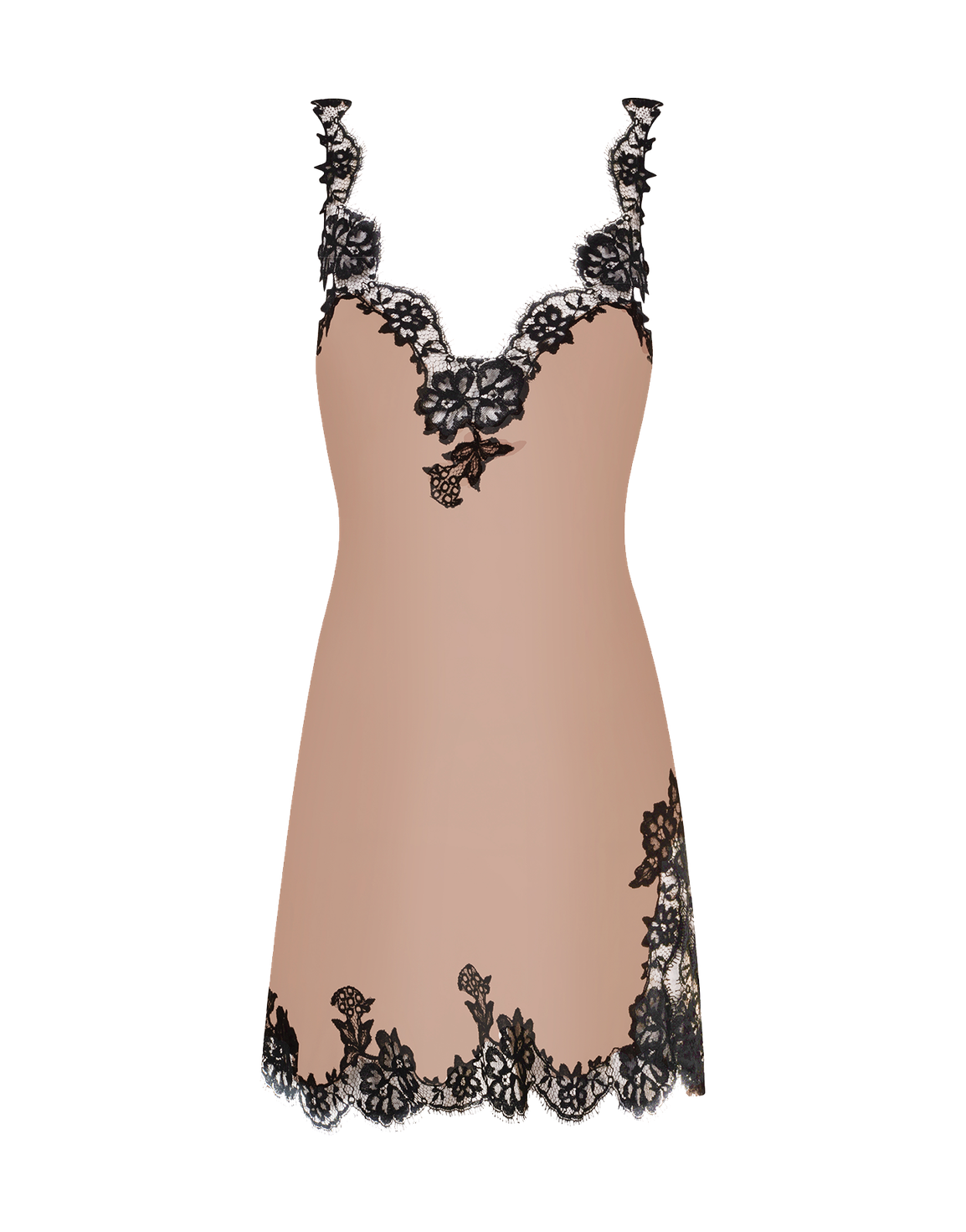 Gulia Short Slip Blush/Black | Agent Provocateur