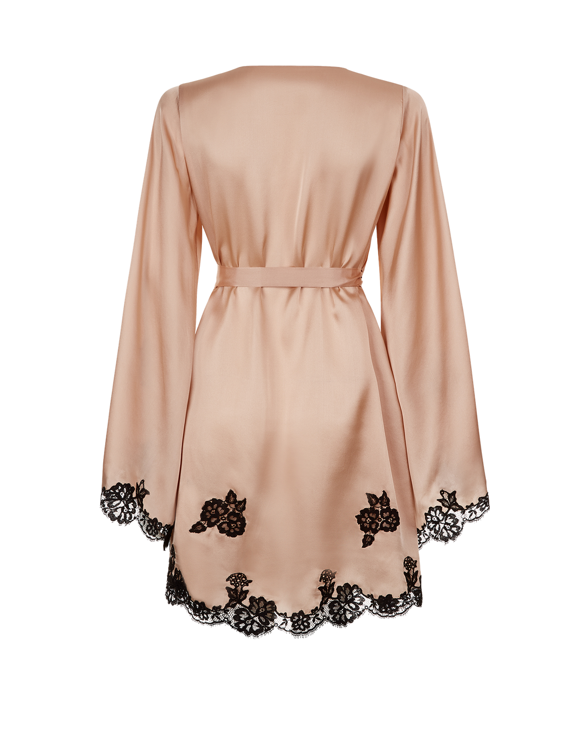 Gulia Short Kimono Blush/Black | Agent Provocateur