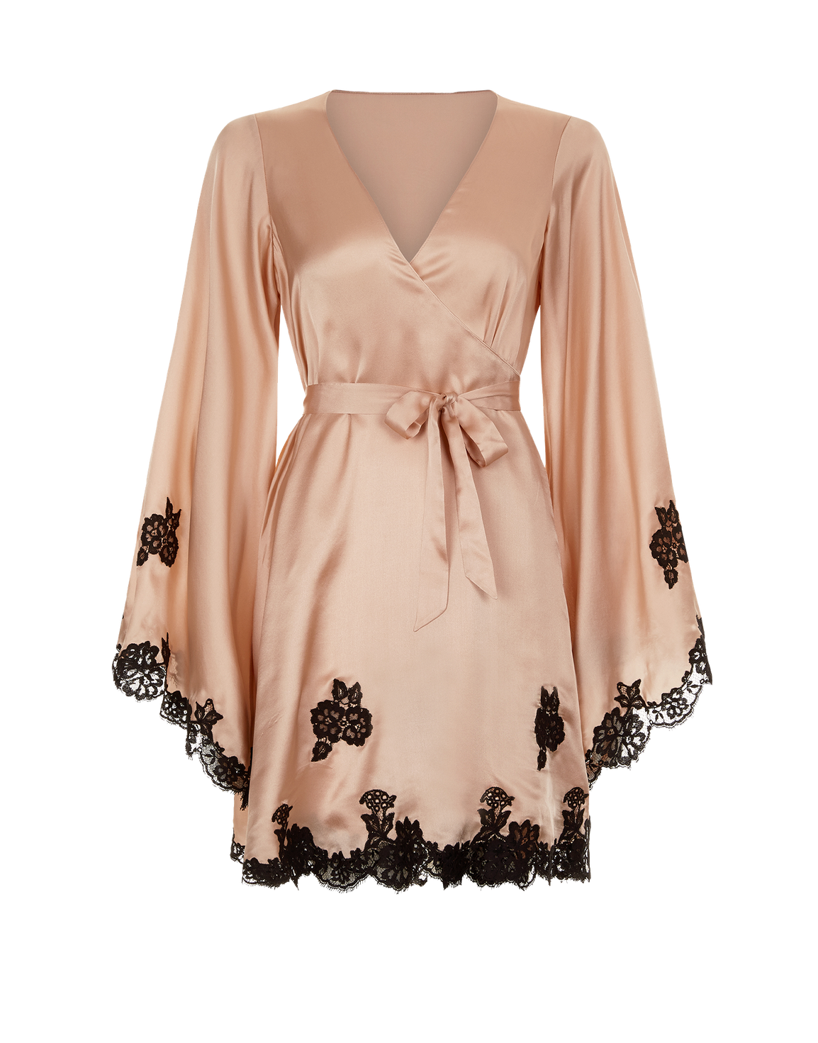 Gulia Short Kimono Blush/Black | Agent Provocateur