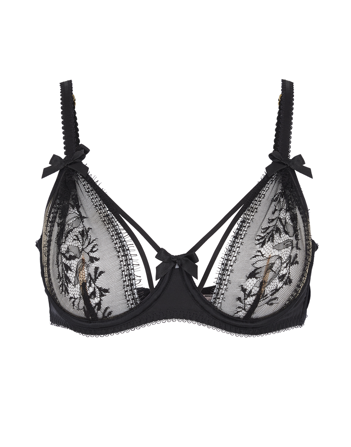 Tanya Plunge Underwired Bra Black | Agent Provocateur