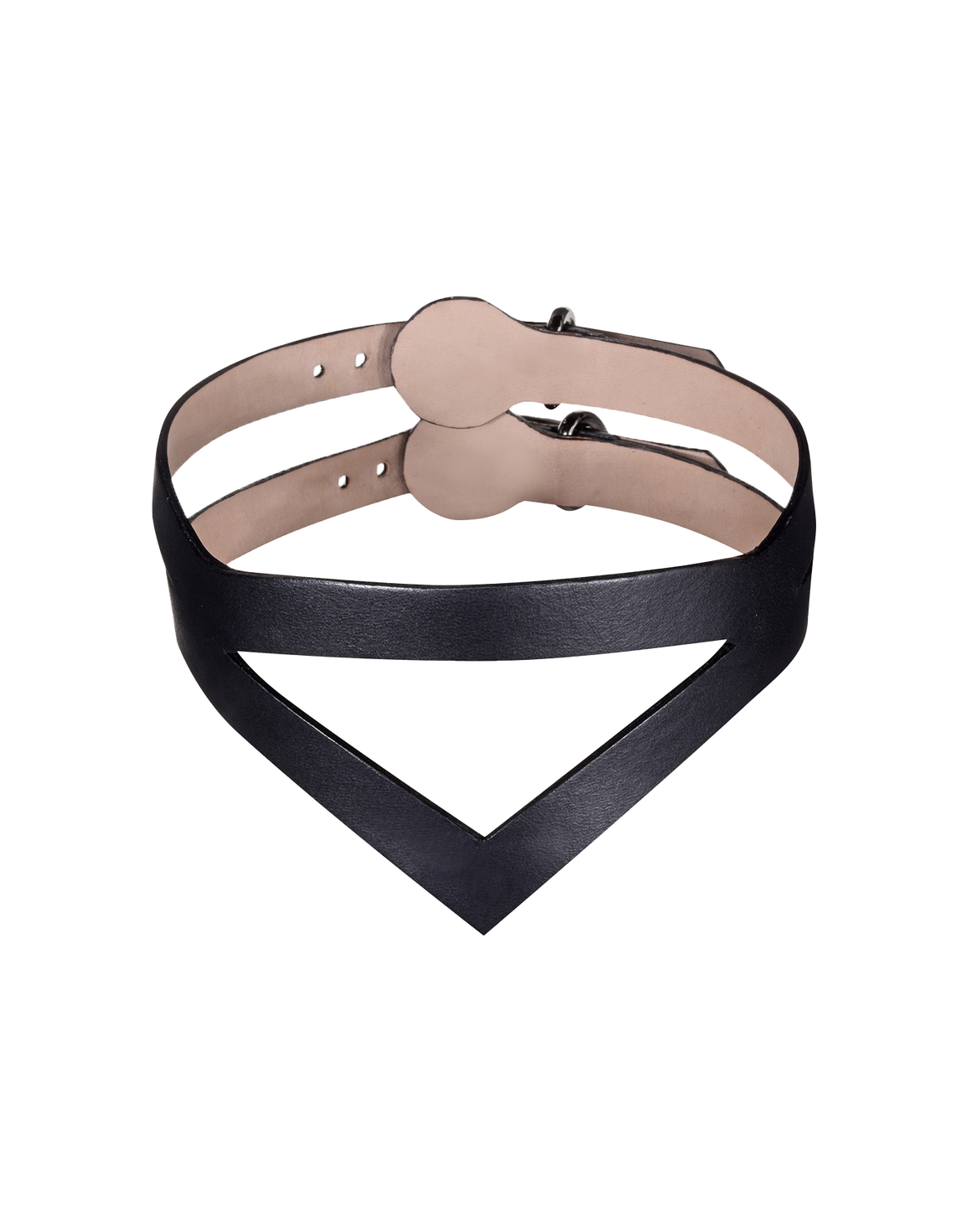 Veronika Leather Double Choker Black | Agent Provocateur