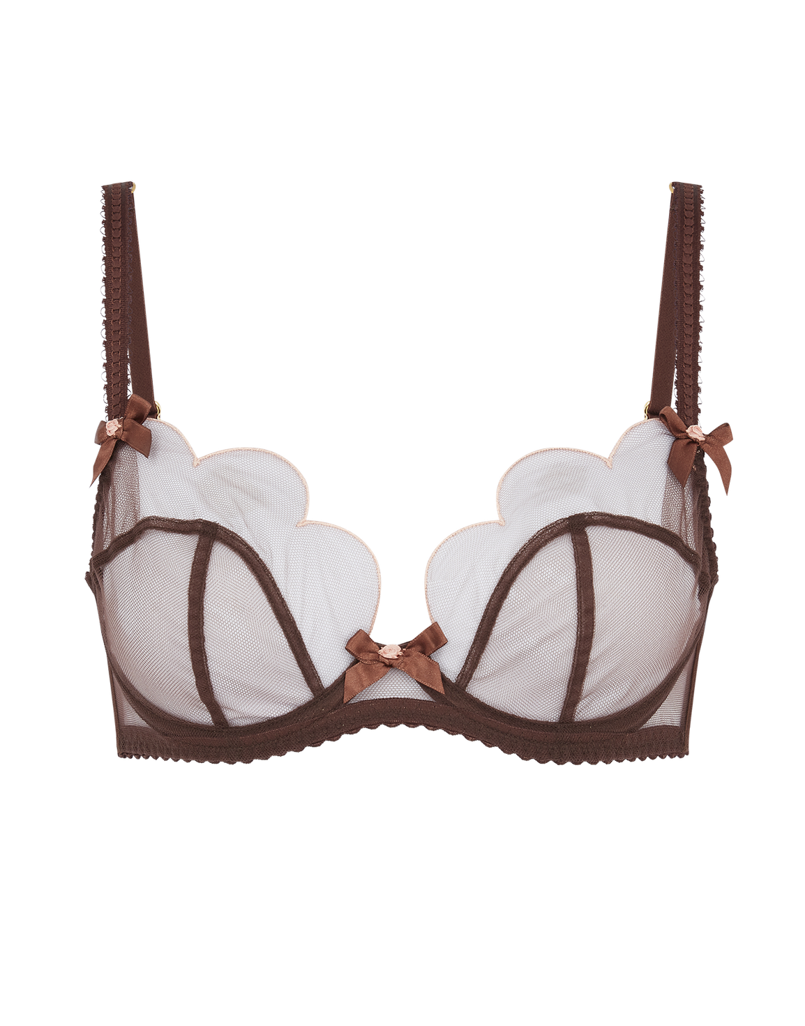 Lorna Plunge Underwired Bra Chestnut | Agent Provocateur