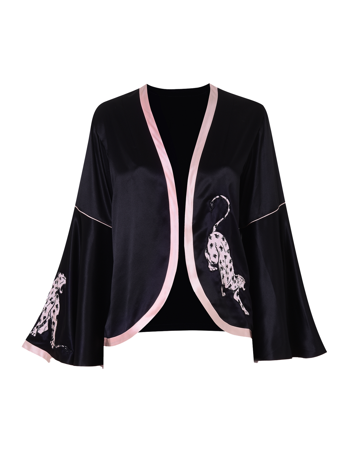 Selene Pyjama Shirt Black/Peach | Agent Provocateur