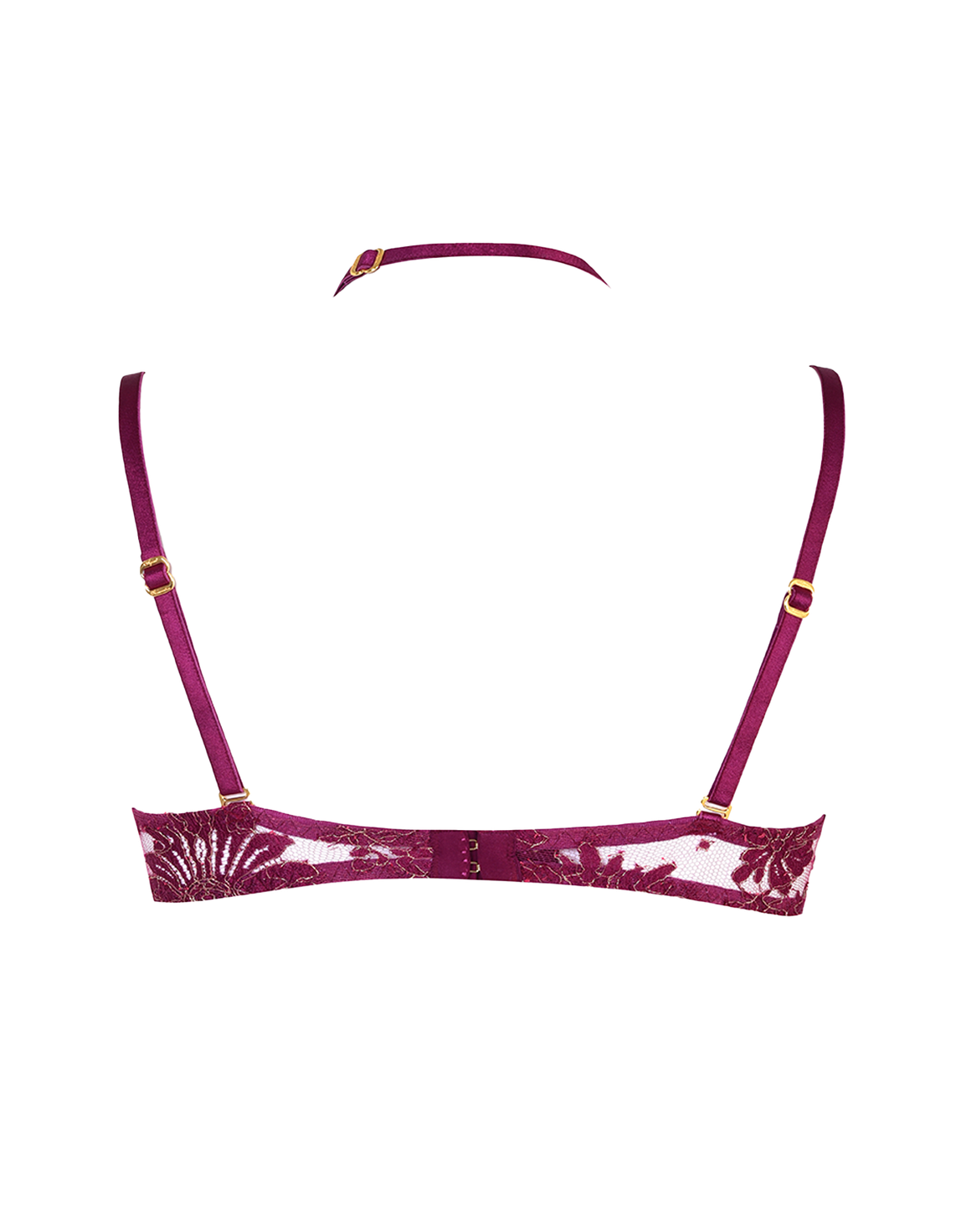 Zalia High Neck Bra Burgundy | Agent Provocateur