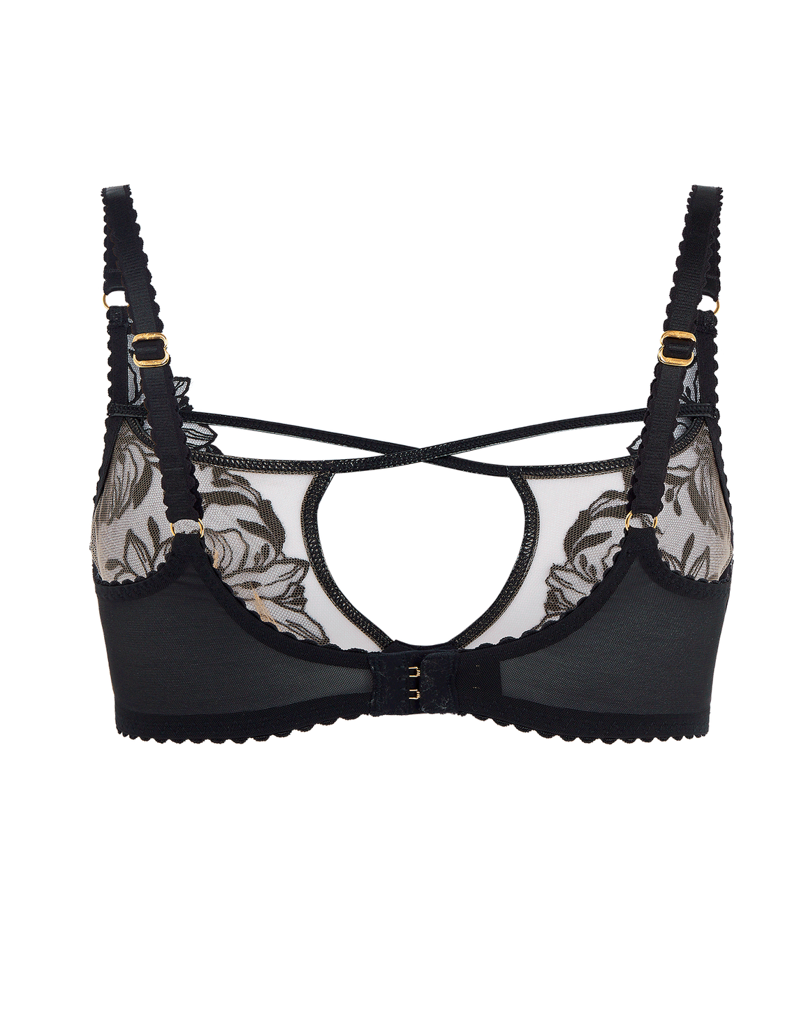 Ozella Plunge Underwired Bra Black | Agent Provocateur