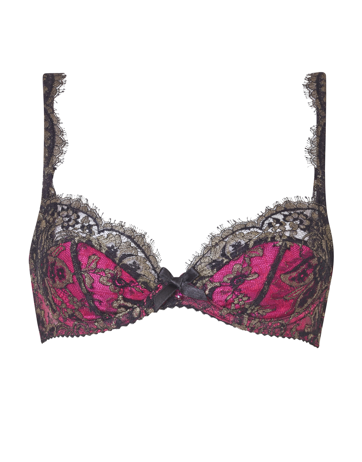 Yesmine Padded Bra Black/Gold | Agent Provocateur