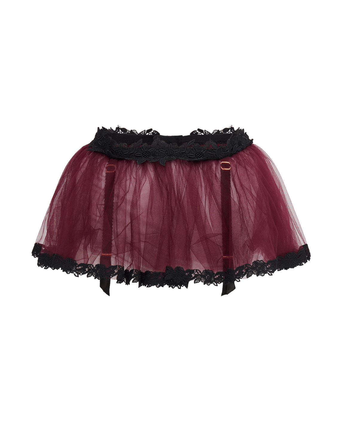 Lianne Suspender Burgundy/Black | Agent Provocateur