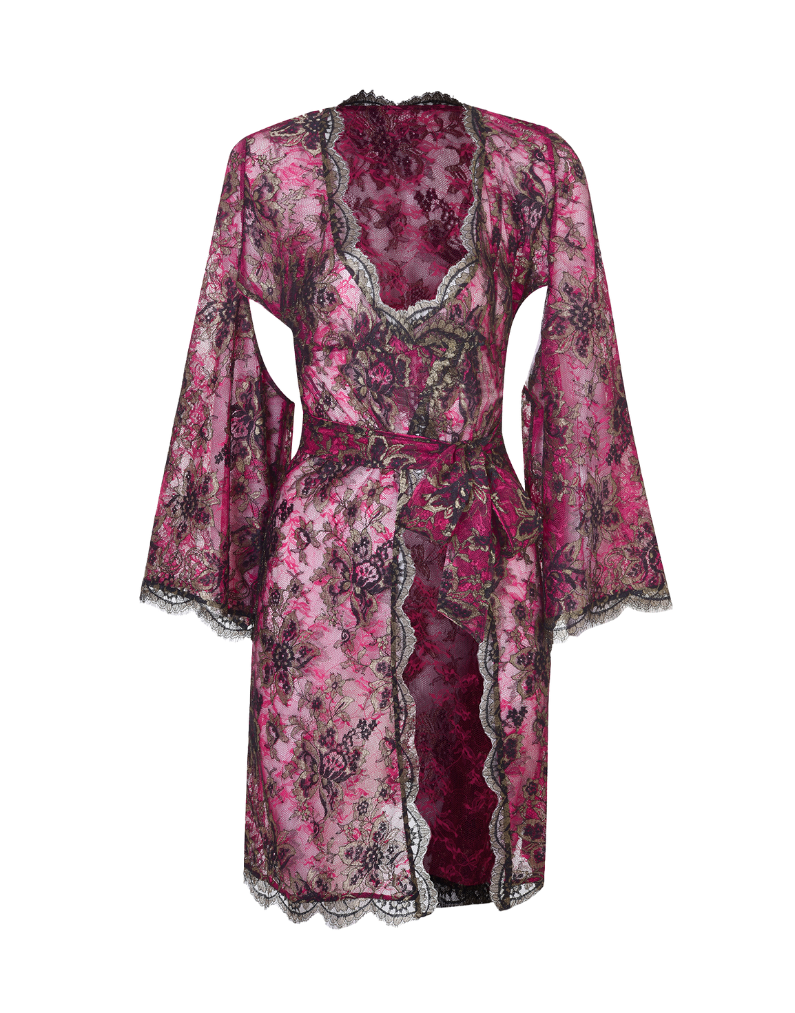 Yesmine Short Kimono Black/Gold | Agent Provocateur