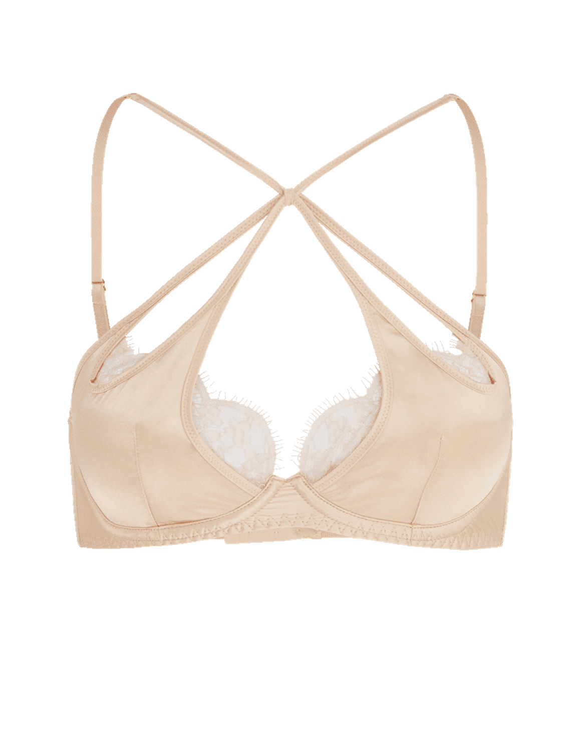Robyn High Neck Underwired Bra Peach | Agent Provocateur