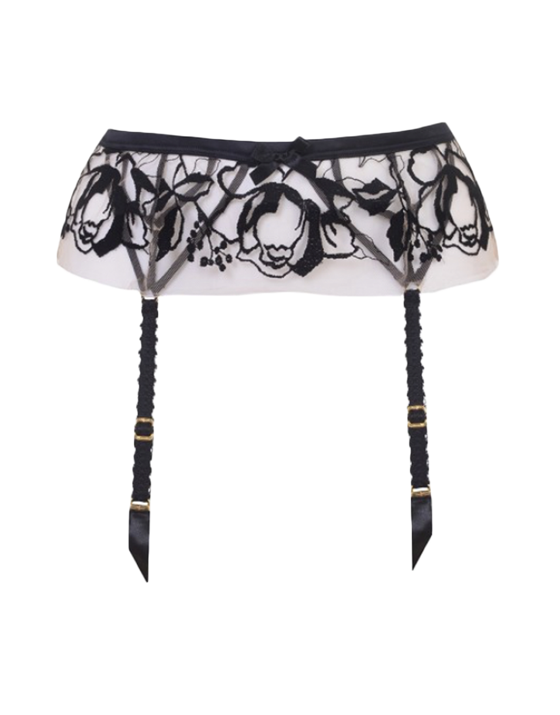 Fransesca Suspender Black/Nude | Agent Provocateur