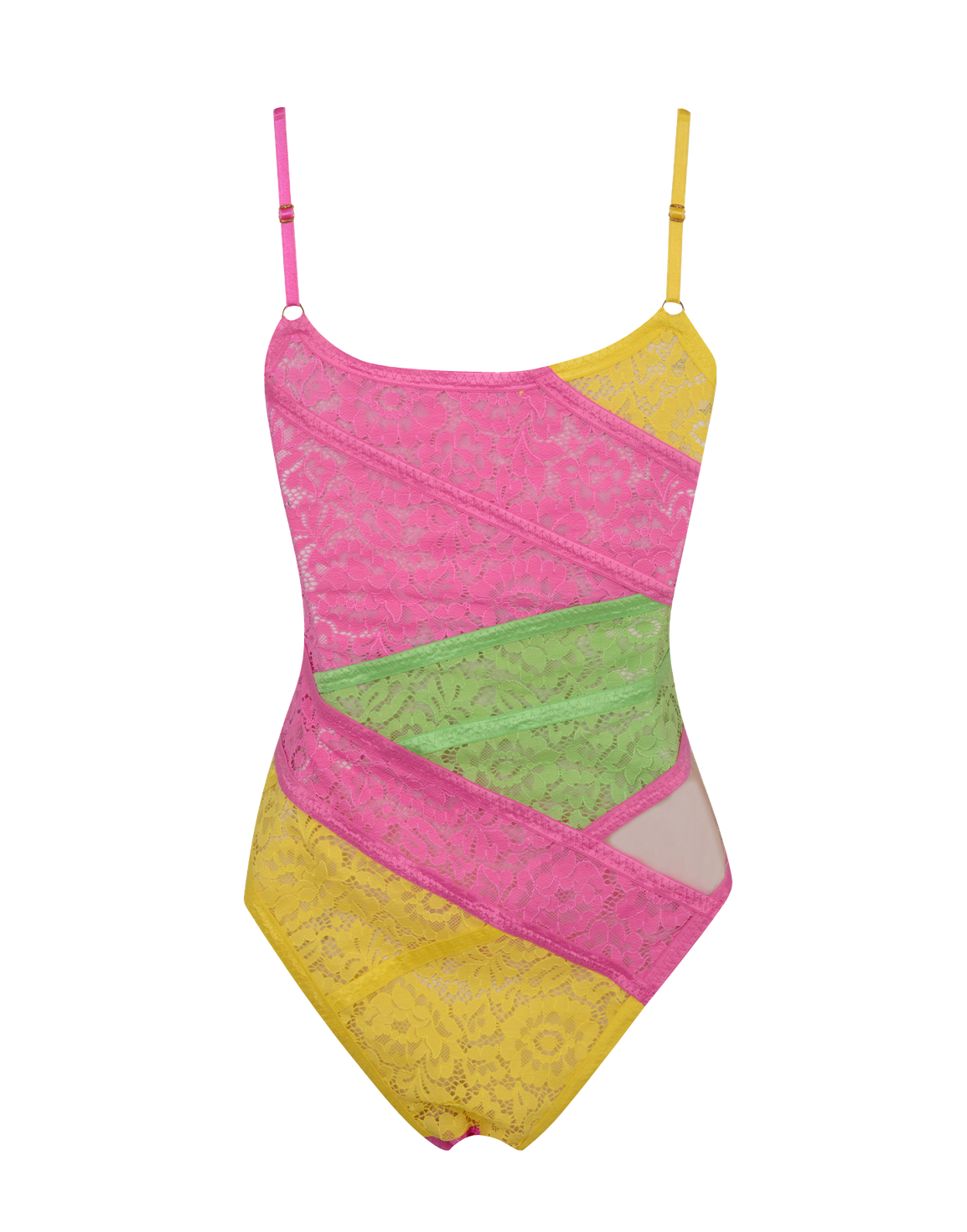 Marty Bodysuit Yellow/Pink | Agent Provocateur