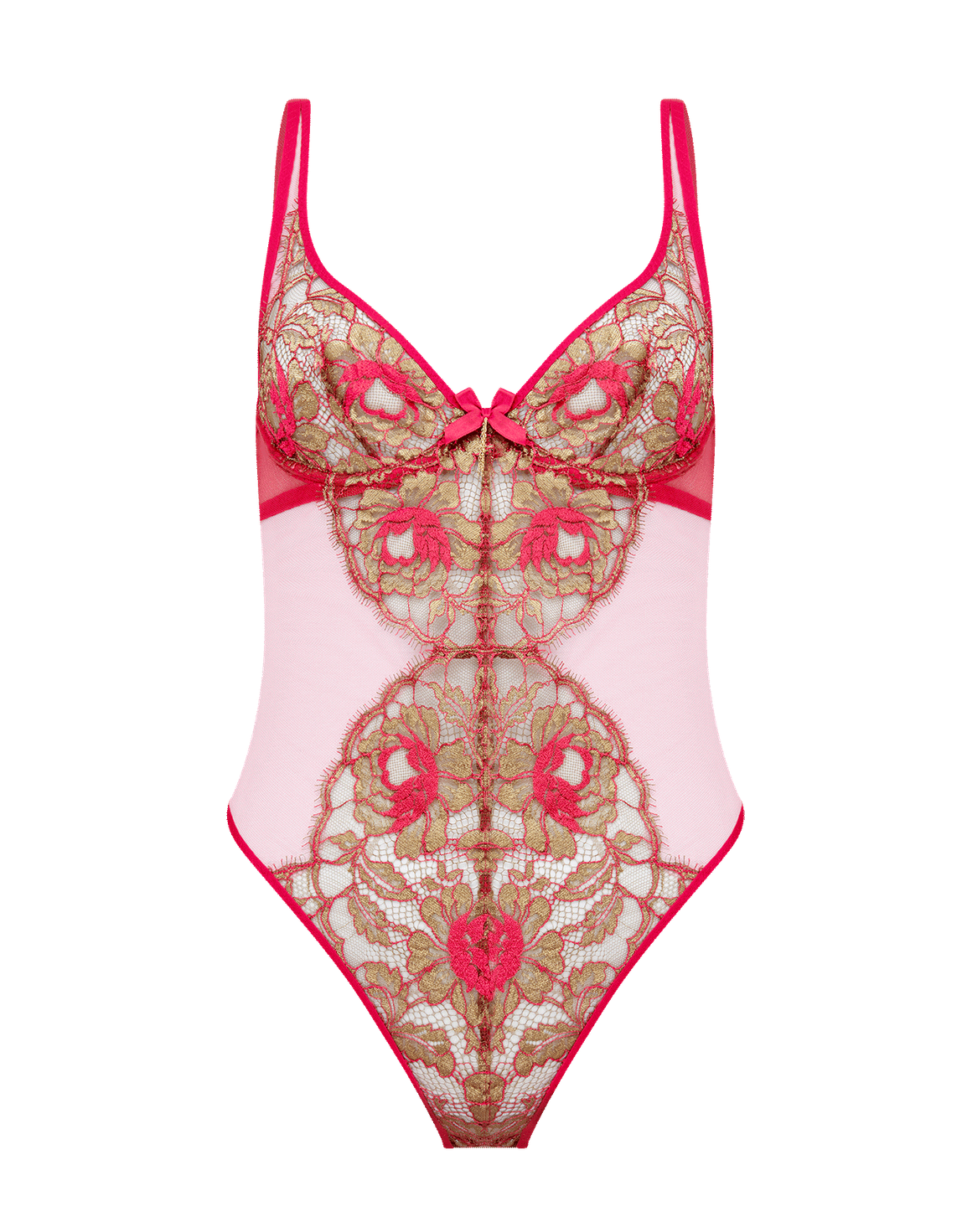 Lysianne Bodysuit Fuchsia/Gold | Agent Provocateur