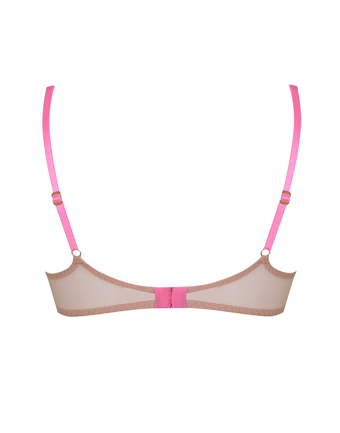Brie Demi Cup Plunge Underwired Bra Pink | Agent Provocateur