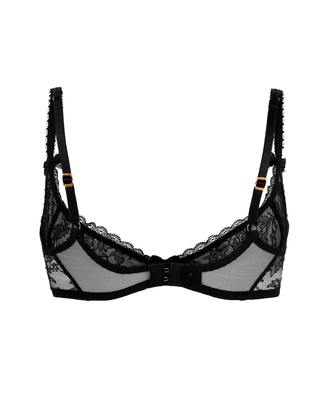 Hinda Demi Cup Plunge Underwired Bra Black | Agent Provocateur