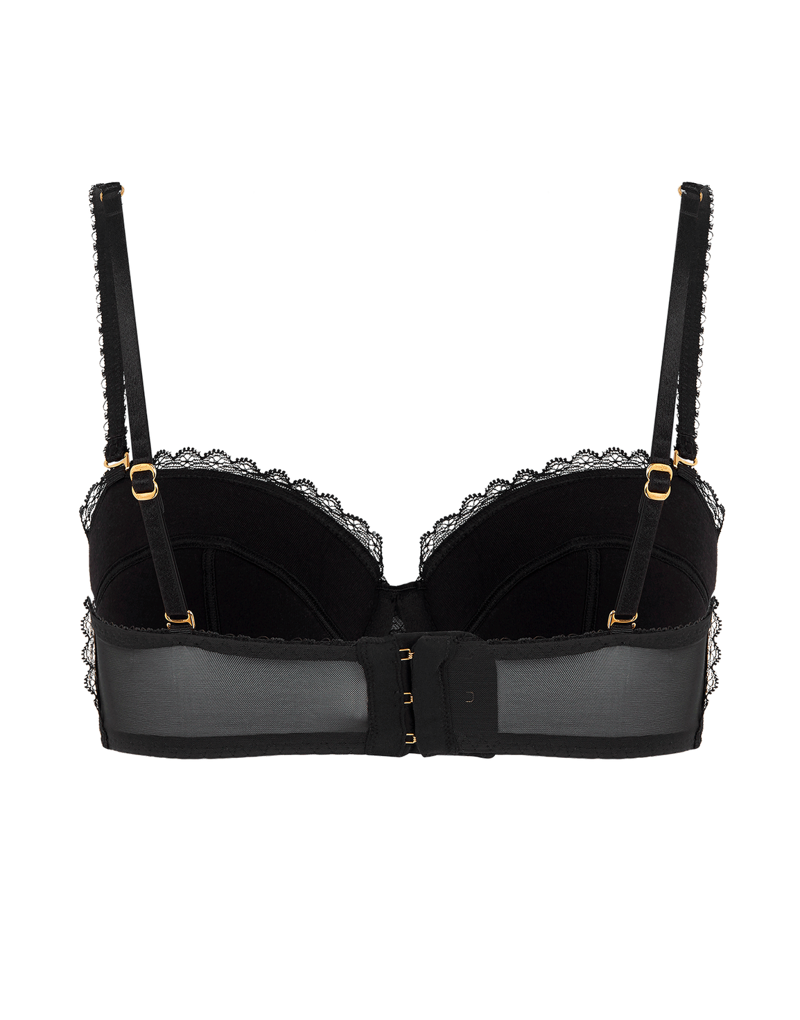 Hinda Balconette Strapless Underwired Bra Black | Agent Provocateur