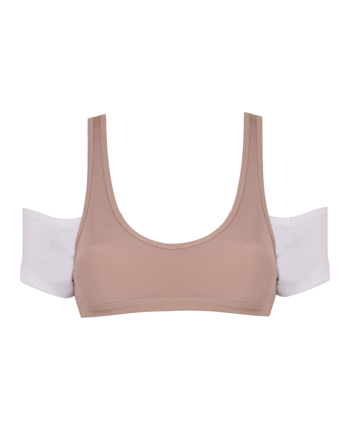 Cynthie Bikini Top Mink/White | Agent Provocateur