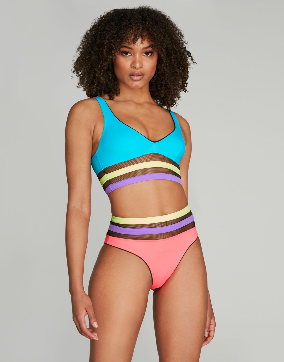 Zenaya Bikini Top Pink/Purple | Agent Provocateur