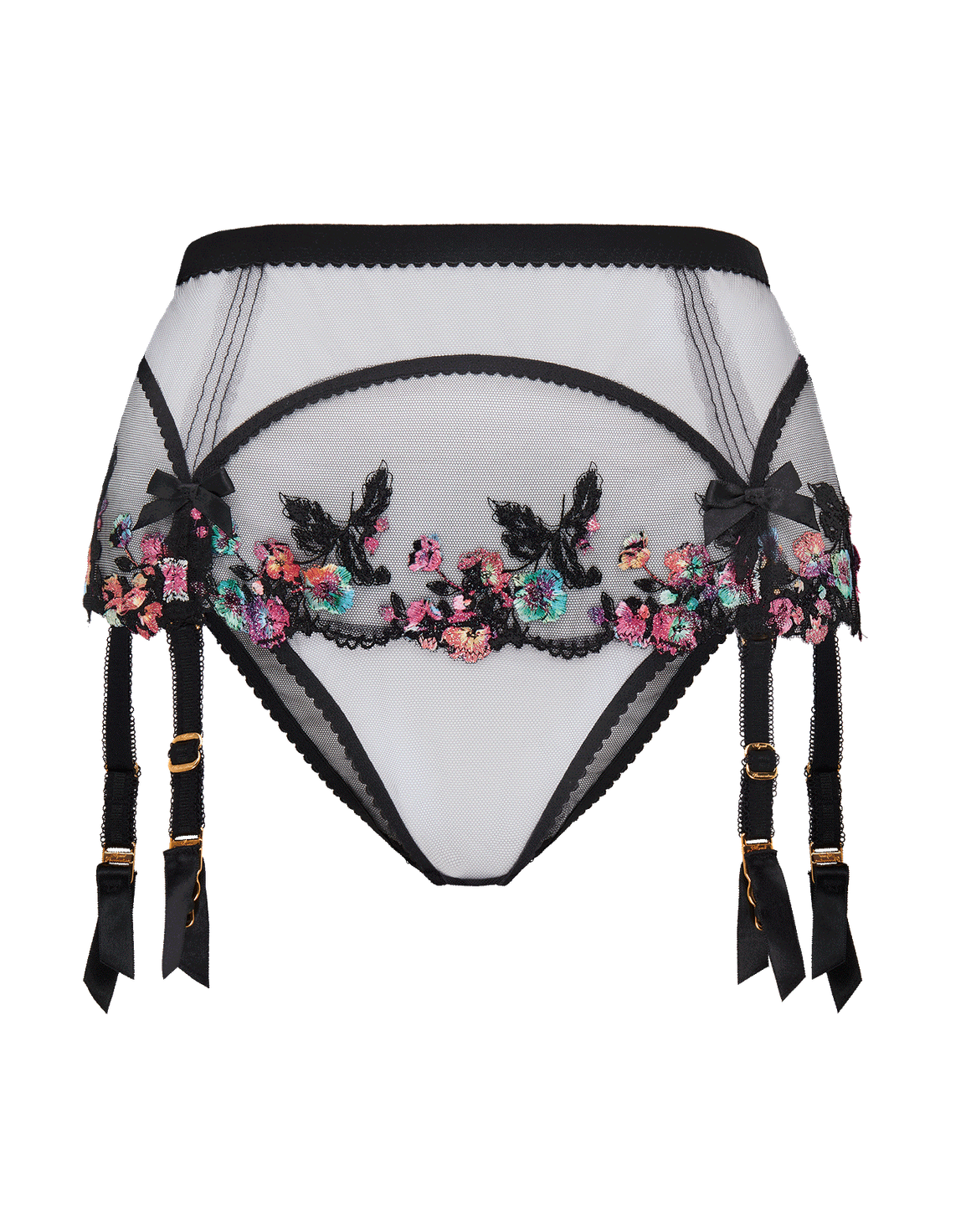 Ivey Brief Suspender Black/Multicolour | Agent Provocateur