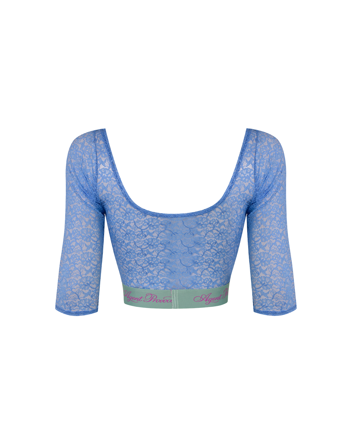Cher Crop T-Shirt Blue/Mint | Agent Provocateur
