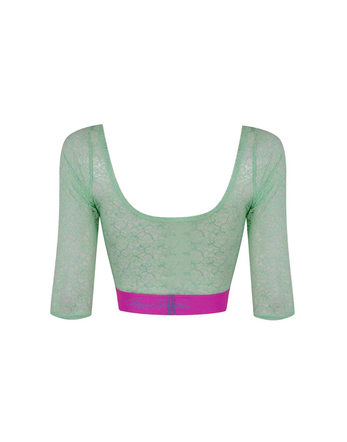 Cher Crop T-Shirt Mint/Pink | Agent Provocateur