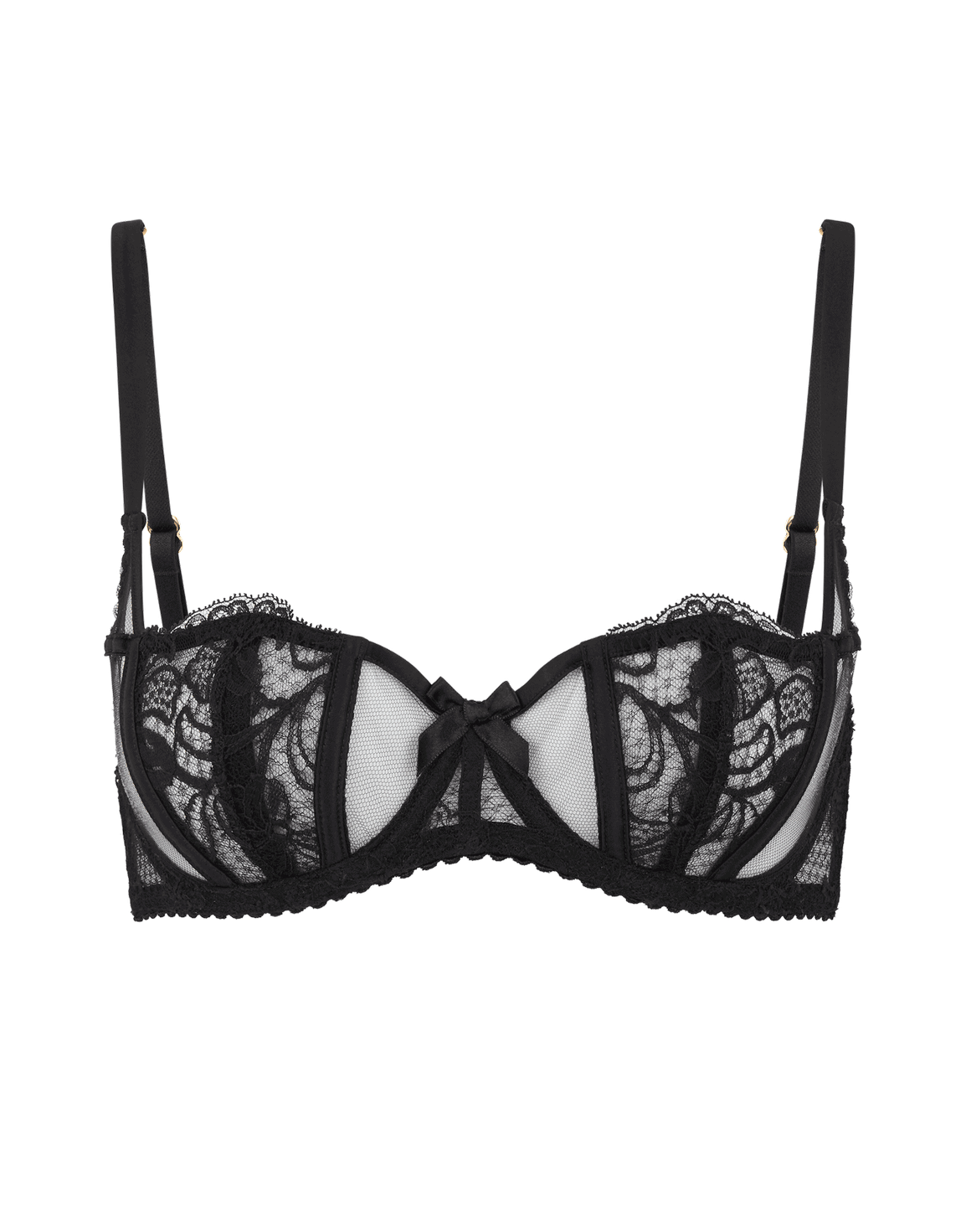 Rozlyn Balconette Underwired Bra Black | Agent Provocateur