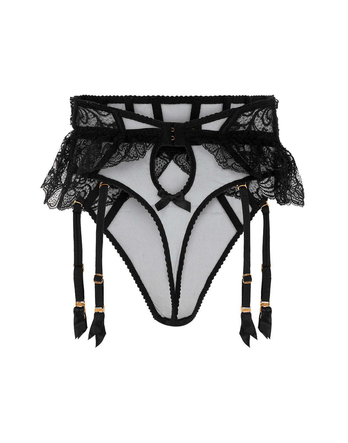 Rozlyn Suspender Thong Black | Agent Provocateur